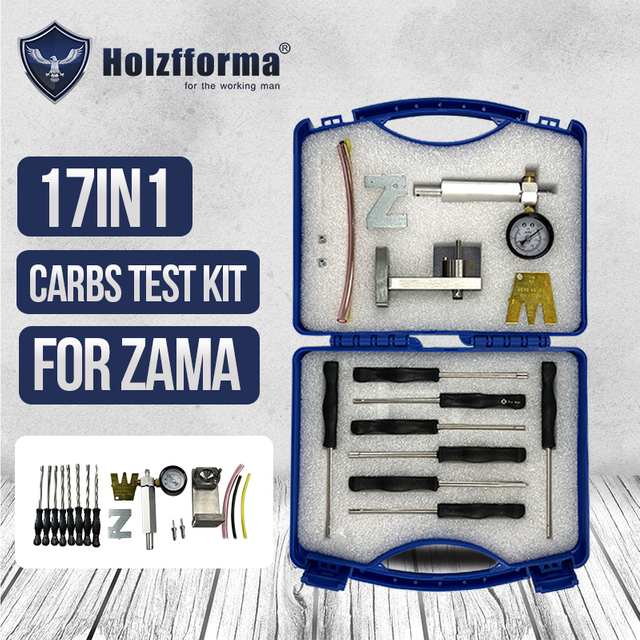17in1 Holzfforma Maintenance Test Kit Детектор утечки карбюратора Манометр для проверки давления Поддержка карбюратора для карбюраторов ZAMA Заменяет OEM Z998-850-0301-A, 750-200