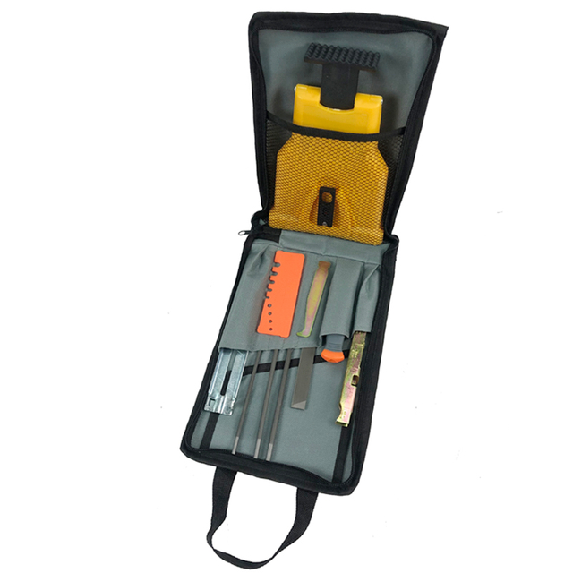 10шт Бензопилы Точилка для заточки цепной пилы Круглые плоские напильники Комплект для измерения глубины